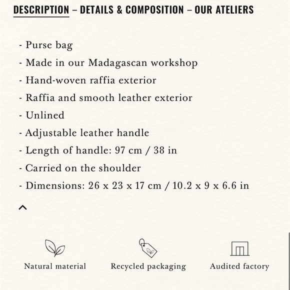 Sezane Farrow Bag in Natural Raffia - Picture 9 of 10